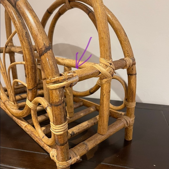 ✨SOLD✨ Vintage 1960’s Boho Style Magazine Holder/Rack - Picture 4 of 4